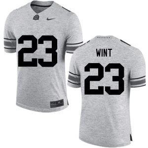 Men's Ohio State Buckeyes #23 Jahsen Wint Gray Nike NCAA College Football Jersey June PAW1744CY